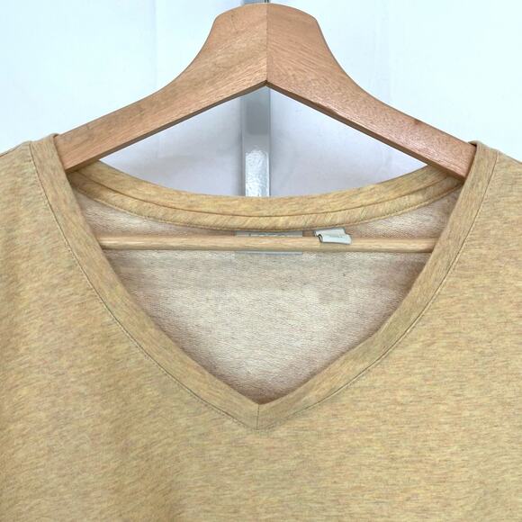 LOGO Lounge XL Lori Goldstein Pullover V-Neck Sweatshirt Top with Pocket Yellow - Picture 4 of 9